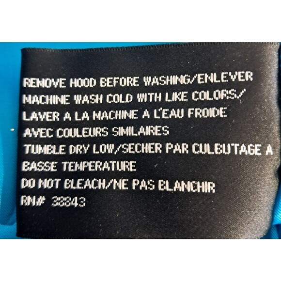 DKNY Womens Goose Down Sleeveless Jacket Waistcoat Vest Blue Black Medium - Picture 9 of 11